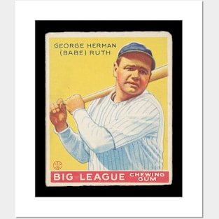 Babe Ruth 1933 Goudey (Yellow) Baseball Card Posters and Art